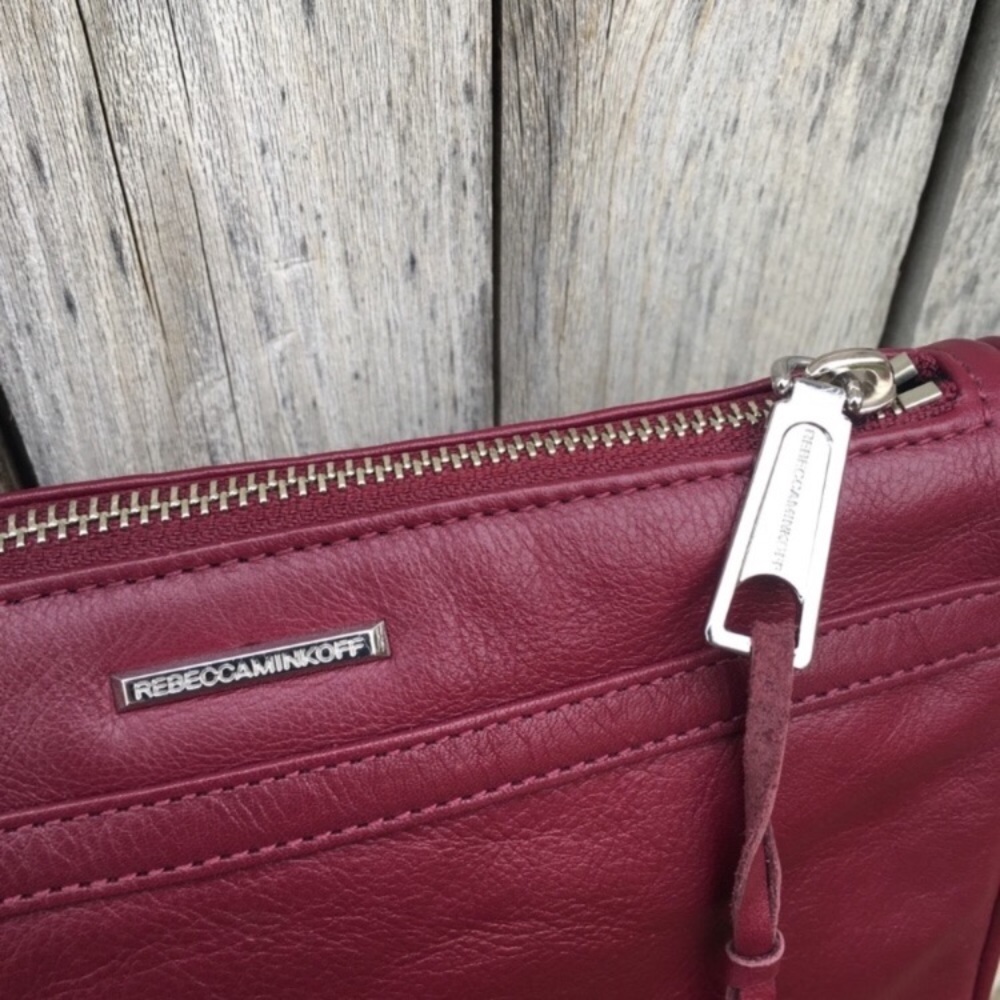 New Rebecca Minkoff Mini Mac Crossbody Bag Wine - Picture 7 of 12